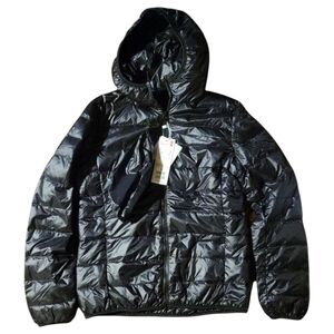 NWT Women's Packable Ultra Light Down Black Puffer Winter Jacket Sz M